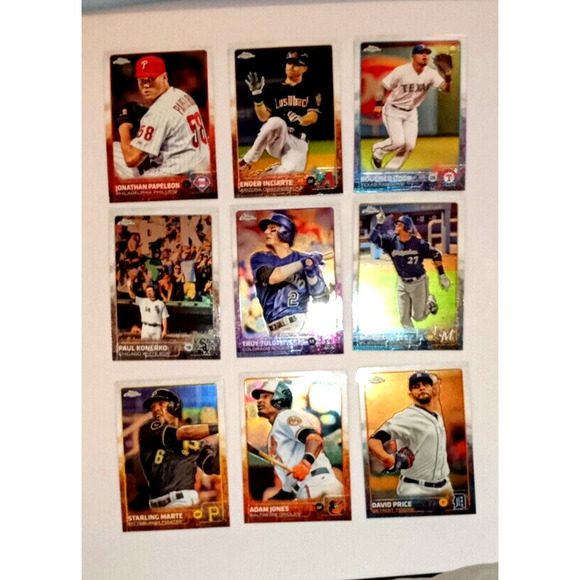 9 2015 Topps Chrome Baseball Cards - Picture 7 of 16